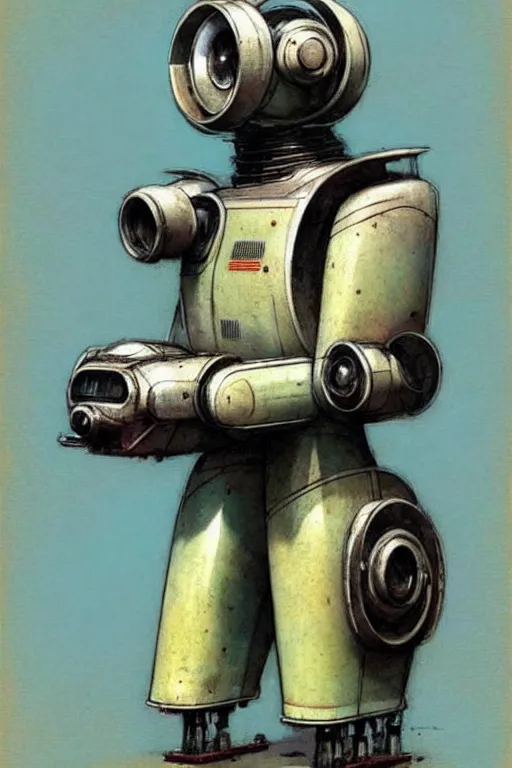 Prompt: ( ( ( ( ( 1 9 5 0 s retro future android robot bulldozer. muted colors., ) ) ) ) ) by jean - baptiste monge,!!!!!!!!!!!!!!!!!!!!!!!!!