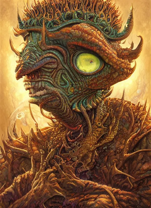 Prompt: bart simpson reptile eyes, shamanic poster lsd art, intricate, elegant, highly detailed, centered, digital painting, artstation, concept art, smooth, sharp focus, illustration, artgerm, tomasz alen kopera, peter mohrbacher, donato giancola, joseph christian leyendecker, wlop, frank frazetta