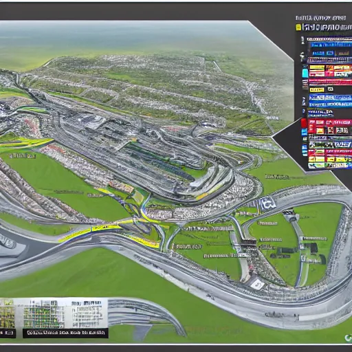 Image similar to a realistic detailed photo of a f 1 race circuit map