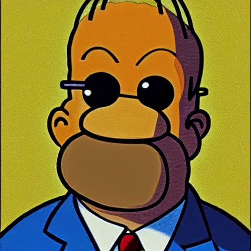 Image similar to Homer Simpson, by Miguel Vasquez