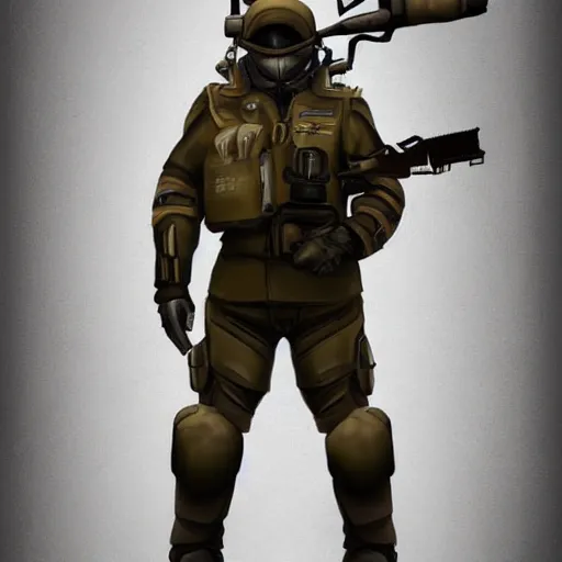 Image similar to full body concept art of a Gear Policeman trending on artstation deviantart Pinterest detailed High Resolution HD 8k