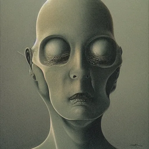 Image similar to illustrated by zdzisław beksinski