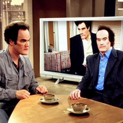 Image similar to quentin tarantino in the tv show seinfeld