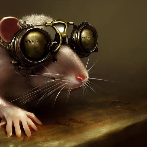a rat with steampunk googles, by Ruan jia | Stable Diffusion | OpenArt