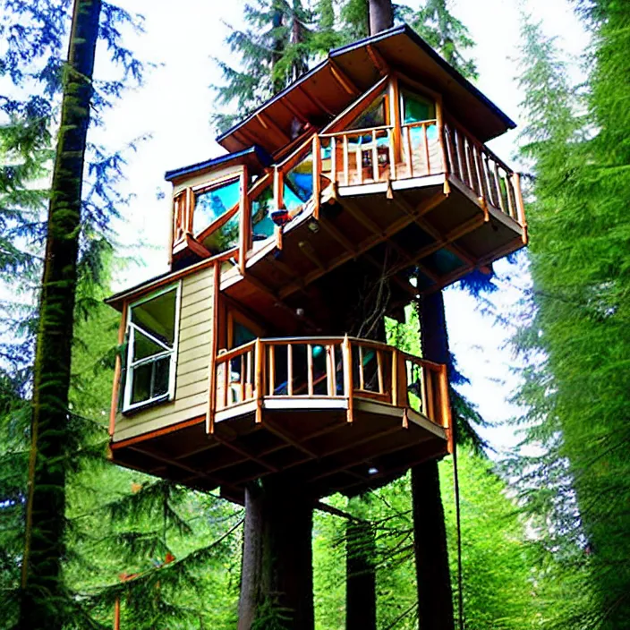 Image similar to mobile home tree house at vanvcouver,british columbia,canada