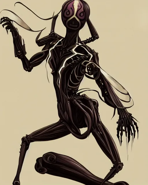 Image similar to woman with six arms, general grievous, trending on artstation