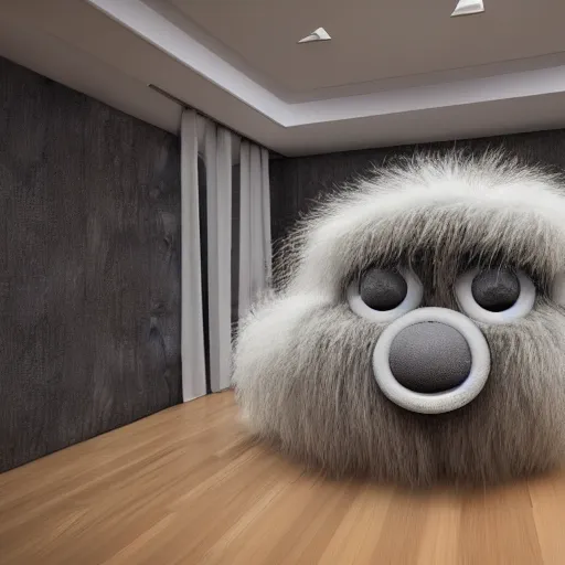 Prompt: detailed architectural render of a futuristic home furry fuzzy muppets shape hairy surreal atmosphere inspired by postmodernism hyperreal hyperdetailed 3 d samaritual 8 k real engine iso view