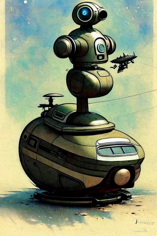 Prompt: ( ( ( ( ( 1 9 5 0 s retro future android robot hovercraft. muted colors., ) ) ) ) ) by jean - baptiste monge,!!!!!!!!!!!!!!!!!!!!!!!!!