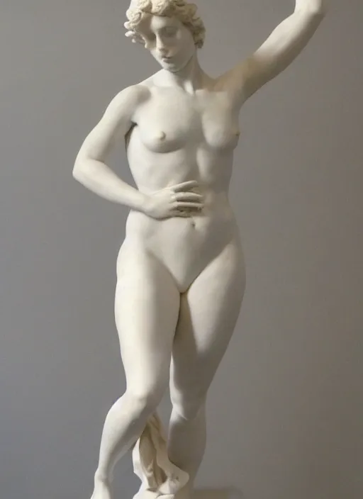 Image similar to full body shot sculpture of a young aestetic beautiful woman by GIANLORENZO BERNINI
