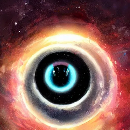 Image similar to A floating, cosmic Eyeball, 8k by artgerm and greg rutkowski