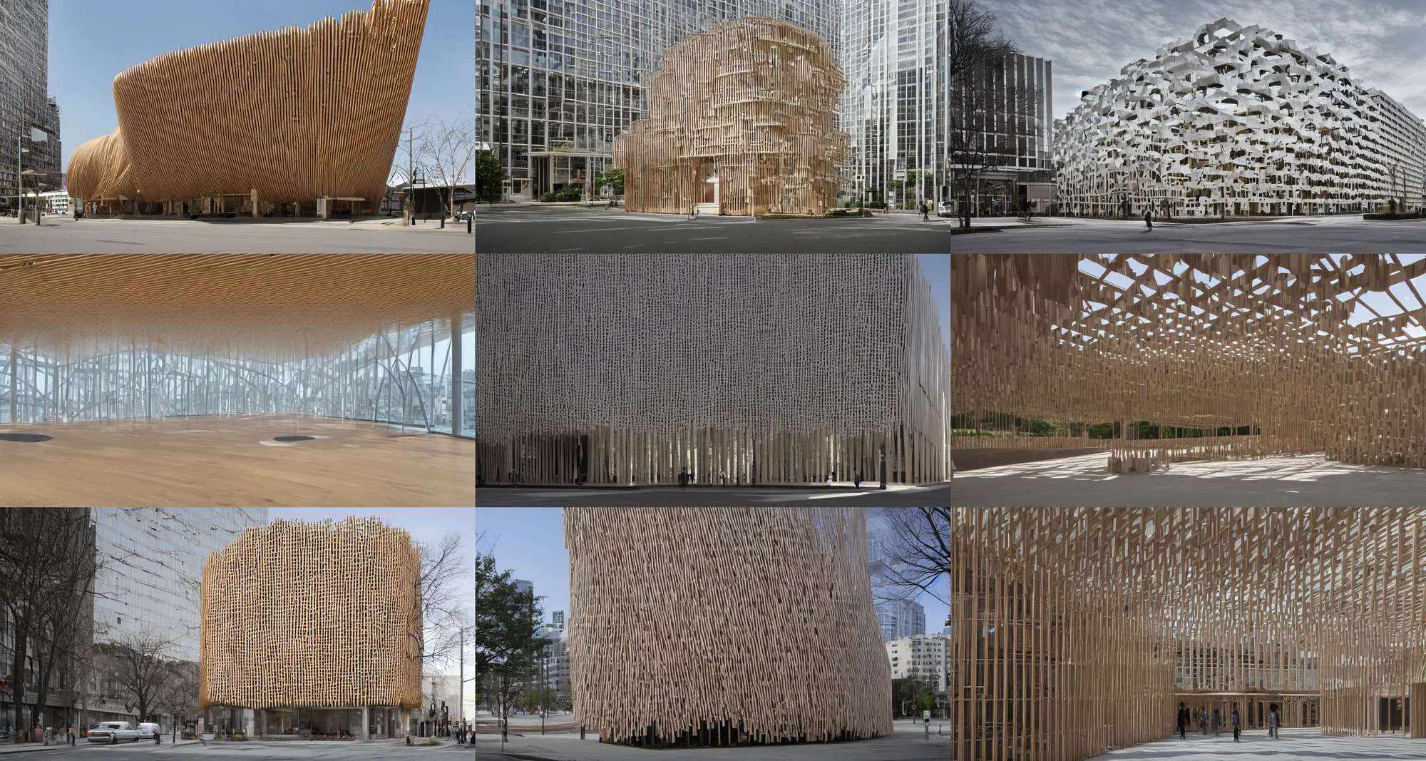 Prompt: This twisted absence by Shigeru Ban and Ray Johnson, in 4K