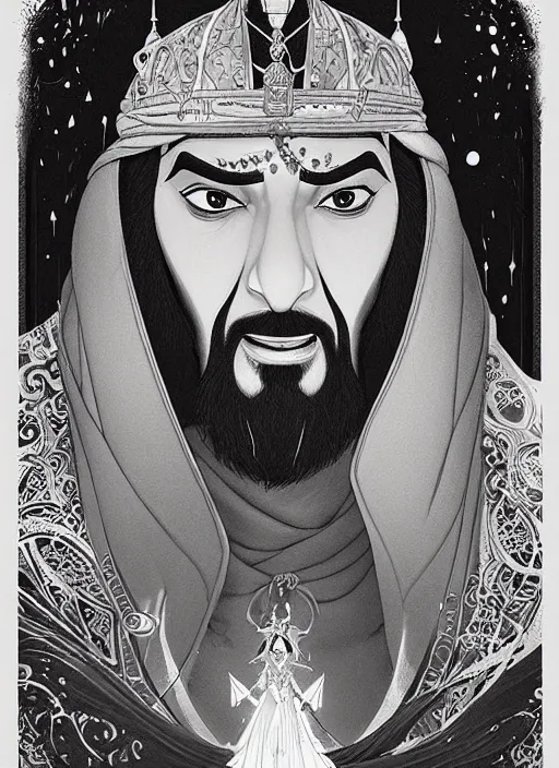 Image similar to highly detailed portrait of disney's jafar, magnificent, photographic realistic background, by james gilleard, by joe fenton, by kaethe butcher, trending on instagram, award winning details