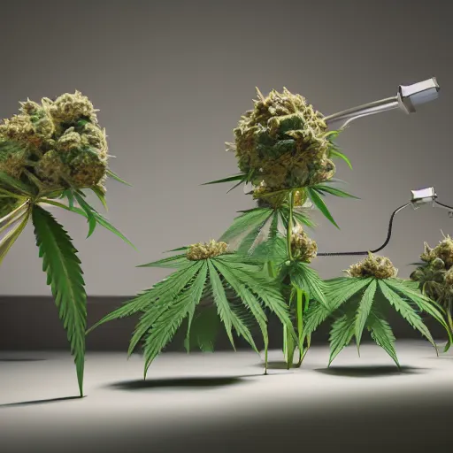 Image similar to cannabis science experiment conducted by everyday australians, octane render, vray split lighting, cartoon by pixar