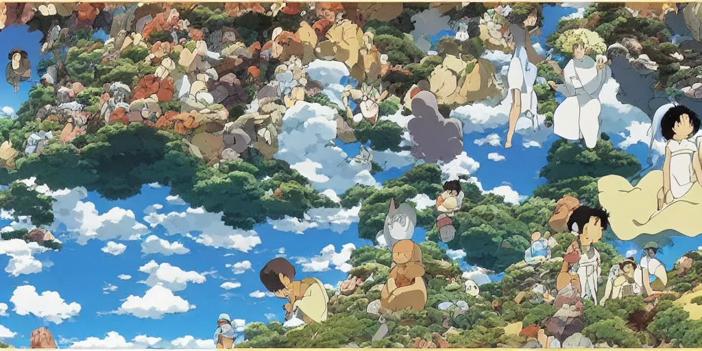 Prompt: The birth of all creation, super wide angle, by Studio Ghibli