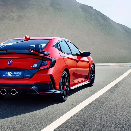 Image similar to 2 0 2 0 civic coupe type r from behind