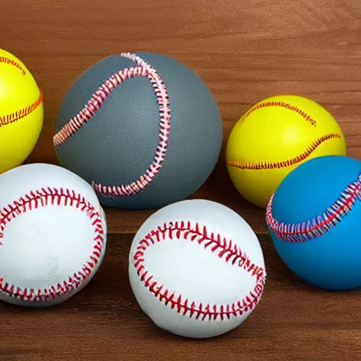 Image similar to baseballs shaped like a tidal wave