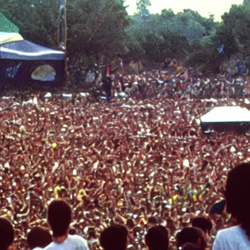 Image similar to hulk performing at woodstock