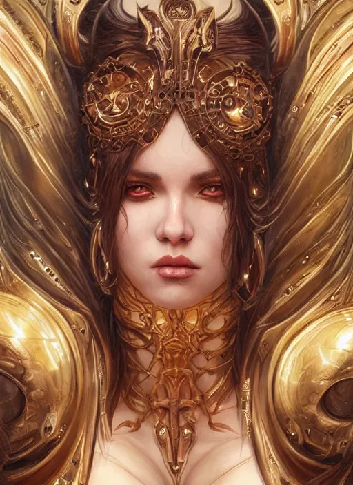 Prompt: a highly detailed symmetrical full body portrait of a female fantasy character with piercing beautiful eyes, art by artgerm and karol bak and mark brooks and donato giancola and bayard wu and gustav moreau and wayne barlowe