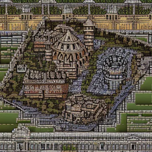 Prompt: pixel art of the walls of constantinople, trending on pixiv