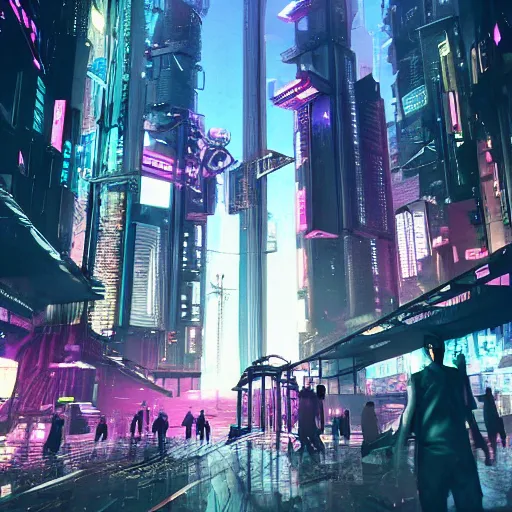 Image similar to cyberpunk city