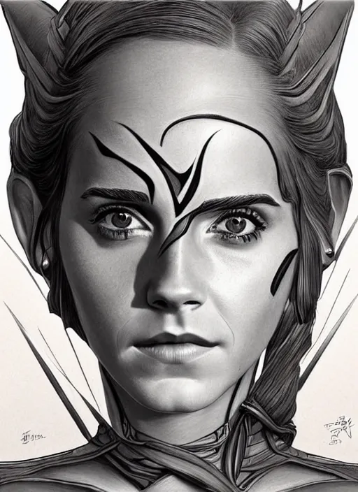 Image similar to Emma Watson as a Twilek, by artgerm, beautiful, mixed media on toned paper, 2021, very detailed, coffee art