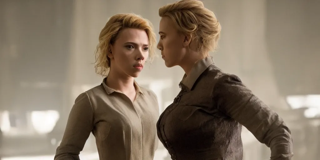 Image similar to Scarlett Johansson in a scene from the TV series Westworld