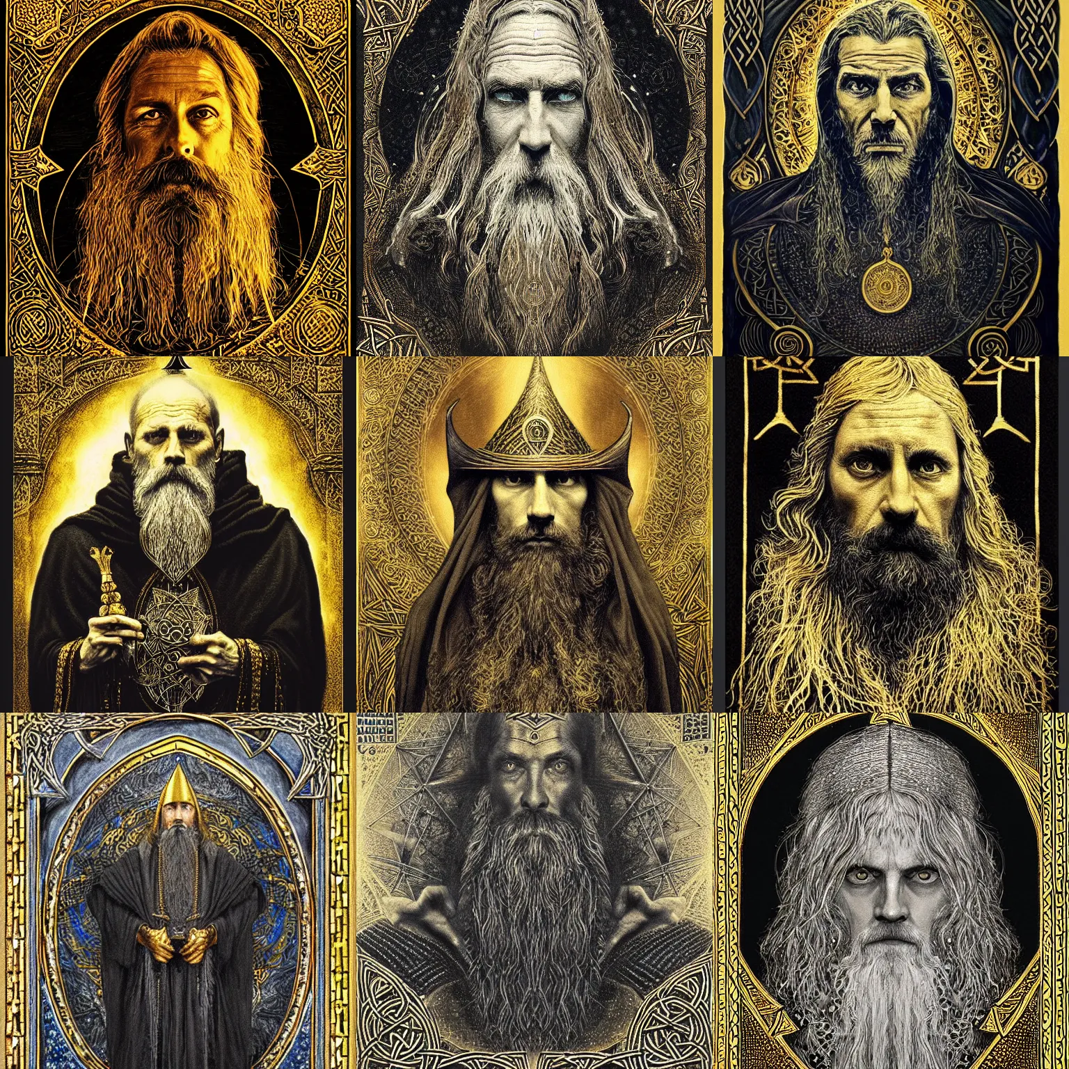 award winning portrait of the wizard Merlin:, black | Stable Diffusion ...