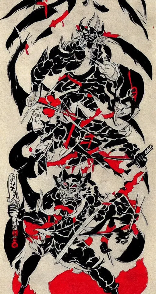 Image similar to oni mask japanese style, demon slayer