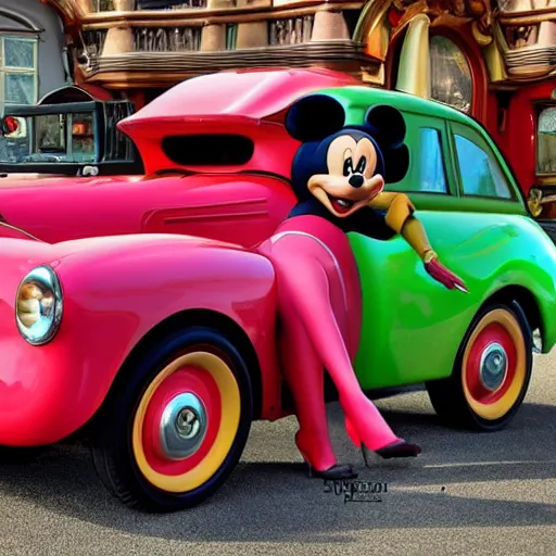 Prompt: car vintage Disney