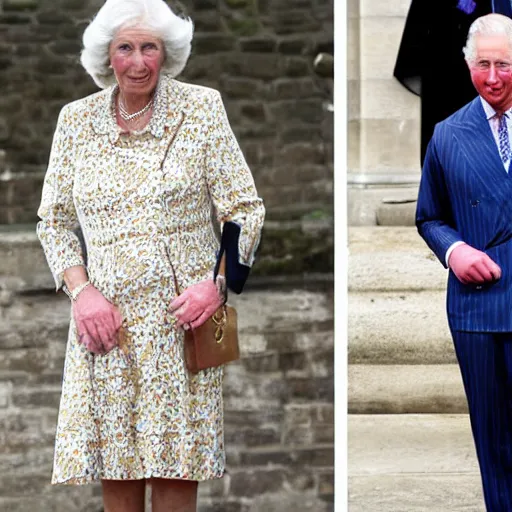 Prompt: prince charles wearing a dress