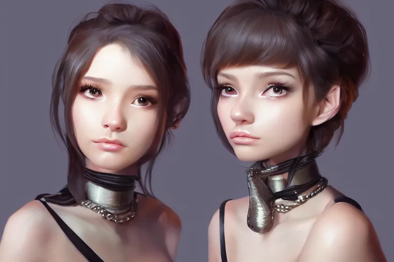 Image similar to female marten wearing jewlery with cute hairstyle, made by Stanley Artgerm Lau, WLOP, Rossdraws, ArtStation, CGSociety, concept art, cgsociety, octane render, trending on artstation, artstationHD, artstationHQ, unreal engine, 4k, 8k,