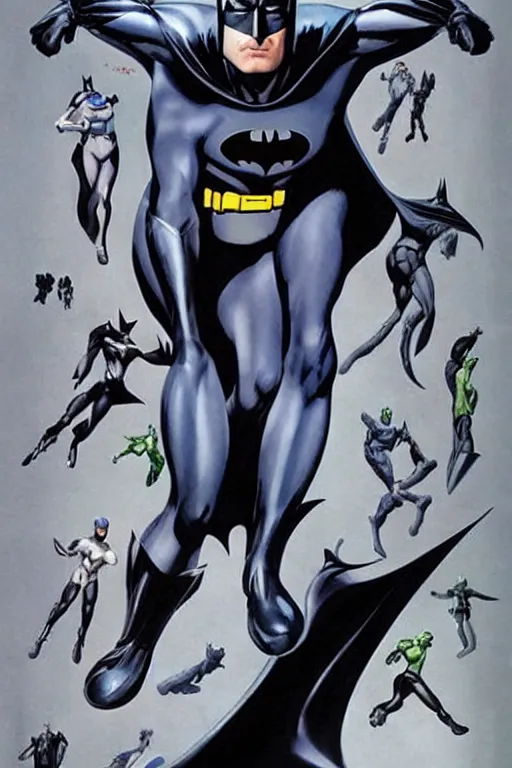 Image similar to !dream full body batman character design by Alex Ross