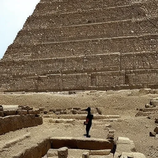 Image similar to a smartphone shape carved in ancient pyramids