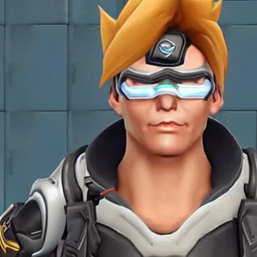 Image similar to Screenshot of Bogdanoff as an Overwatch hero