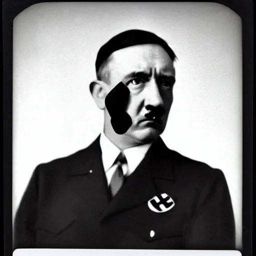 Image similar to polaroid of adolf hitler surprised