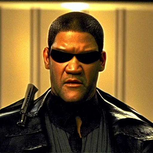 Image similar to Lawrence fishburne as neo in the matrix