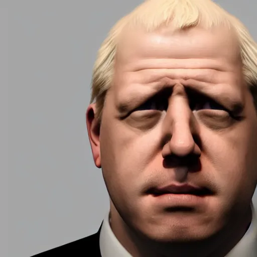 Prompt: Professionally Taken Photo of a sad and bald Boris Johnson, he is looking straight into the camera, forward angle, white background, realistic, hyperrealistic, in real life, highly detailed, very detailed, 4k resolution, 8k resolution, trending on artstation, real life