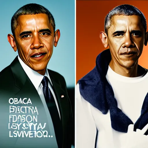 Image similar to barack obama gay icon, fashion photography