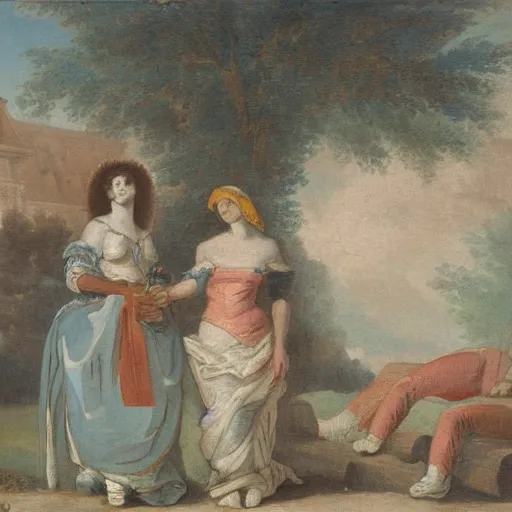 Image similar to a painting in the style of jean - baptiste jacques augustin.