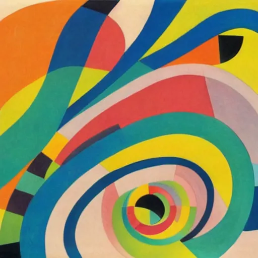 Image similar to beautiful curvy and colofrul infographic by Sonia Delaunay