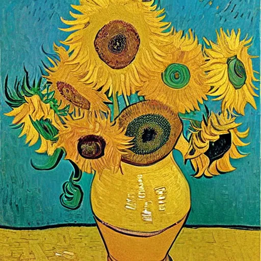 Prompt: sunflowers by van gogh