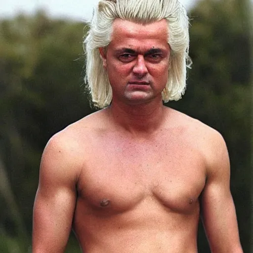 Prompt: geert wilders fighting taliban shirtless