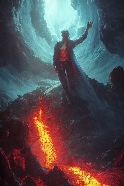 Prompt: realistic landscape beautiful concept art of cinematic movie scene when peter quill mutate into phoenix. horror, created by gustave dore and greg rutkowski, high detailed, smooth draw, synthwave neon retro, intricate, realistic proportions, dramatic lighting, trending on artstation.