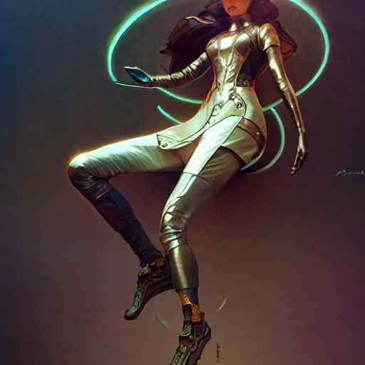 Prompt: futuristic sneakers, steampunk, sculpture, concept art, smooth, sharp focus, illustration, art by artgerm and greg rutkowski and alphonse mucha