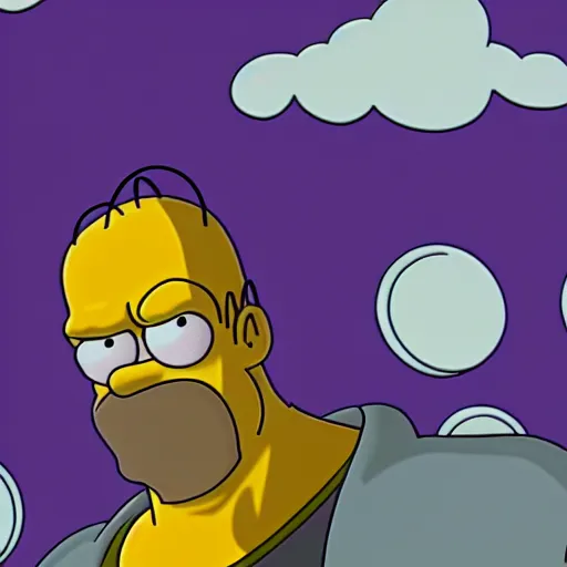 Image similar to Thanos Homer Simpson s, cinematic, 4K