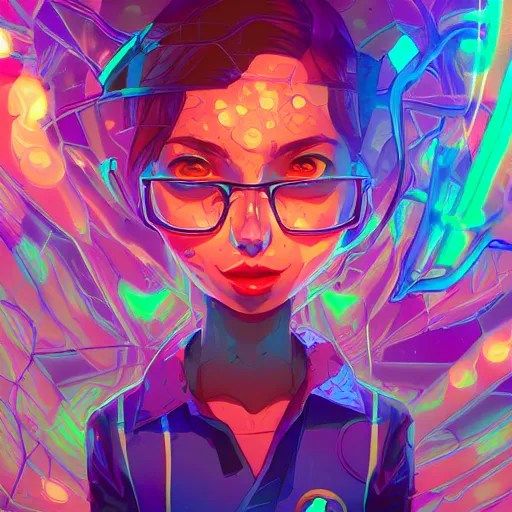 Image similar to skill magic geek inside matrix deepdream radiating a glowing aura stuff loot legends stylized digital illustration video game icon artstation lois van baarle, ilya kuvshinov, rossdraws,