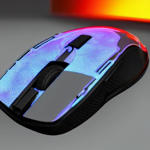 Image similar to cyberpunk style computer mouse, product photo, ultra detail, octane render