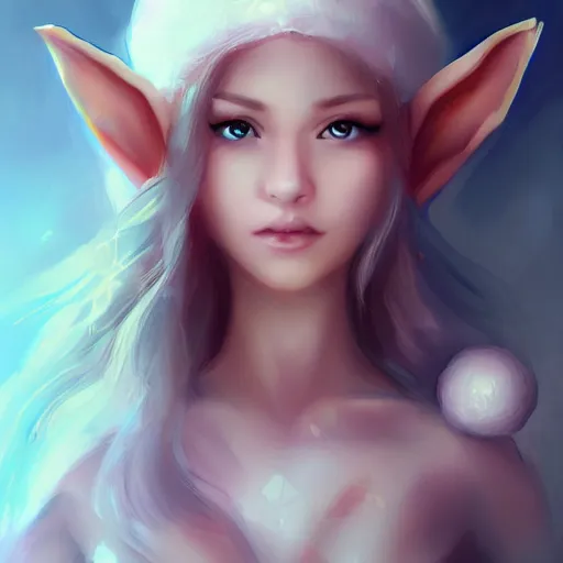 Image similar to high quality resolution beauty elf girl by wlop