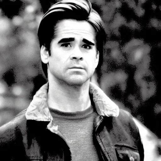 Prompt: colin farrell as Marty McFly in Back To The Future