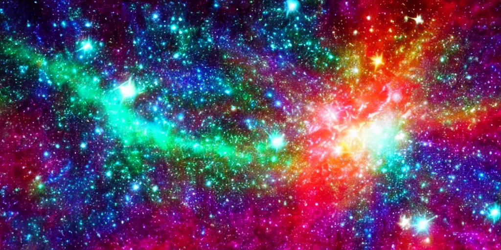 Prompt: star lights bending around a super nova, colorful, stylish, soft bokeh
